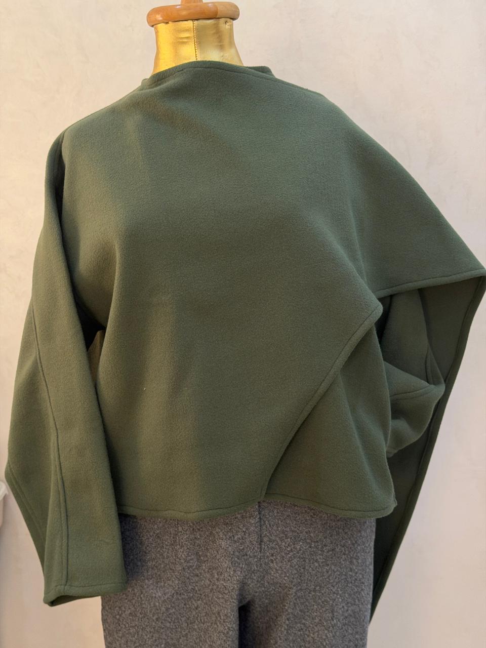 Wool Short Poncho