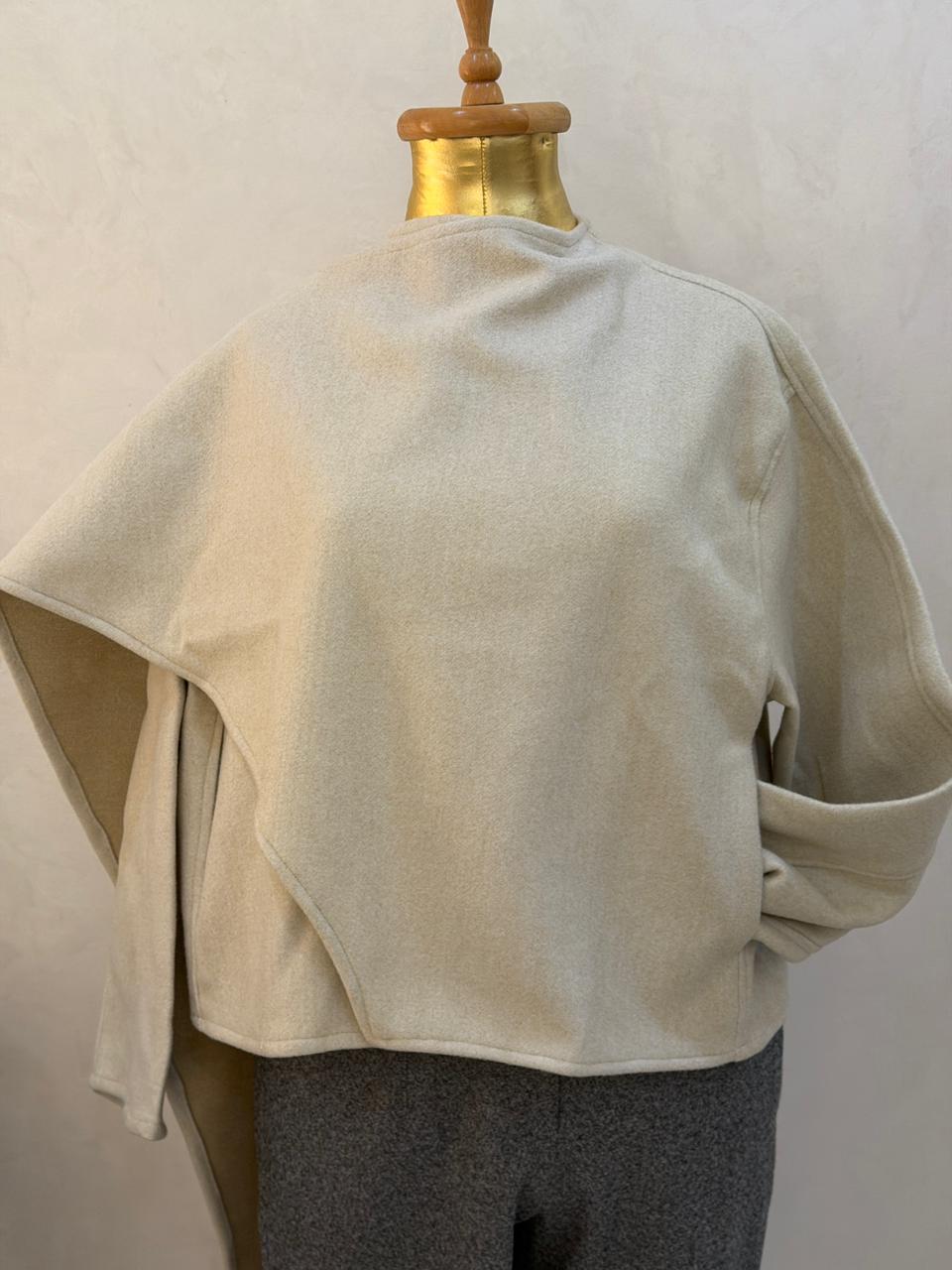 Wool Short Poncho