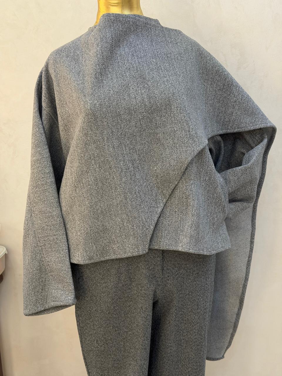 Wool Short Poncho