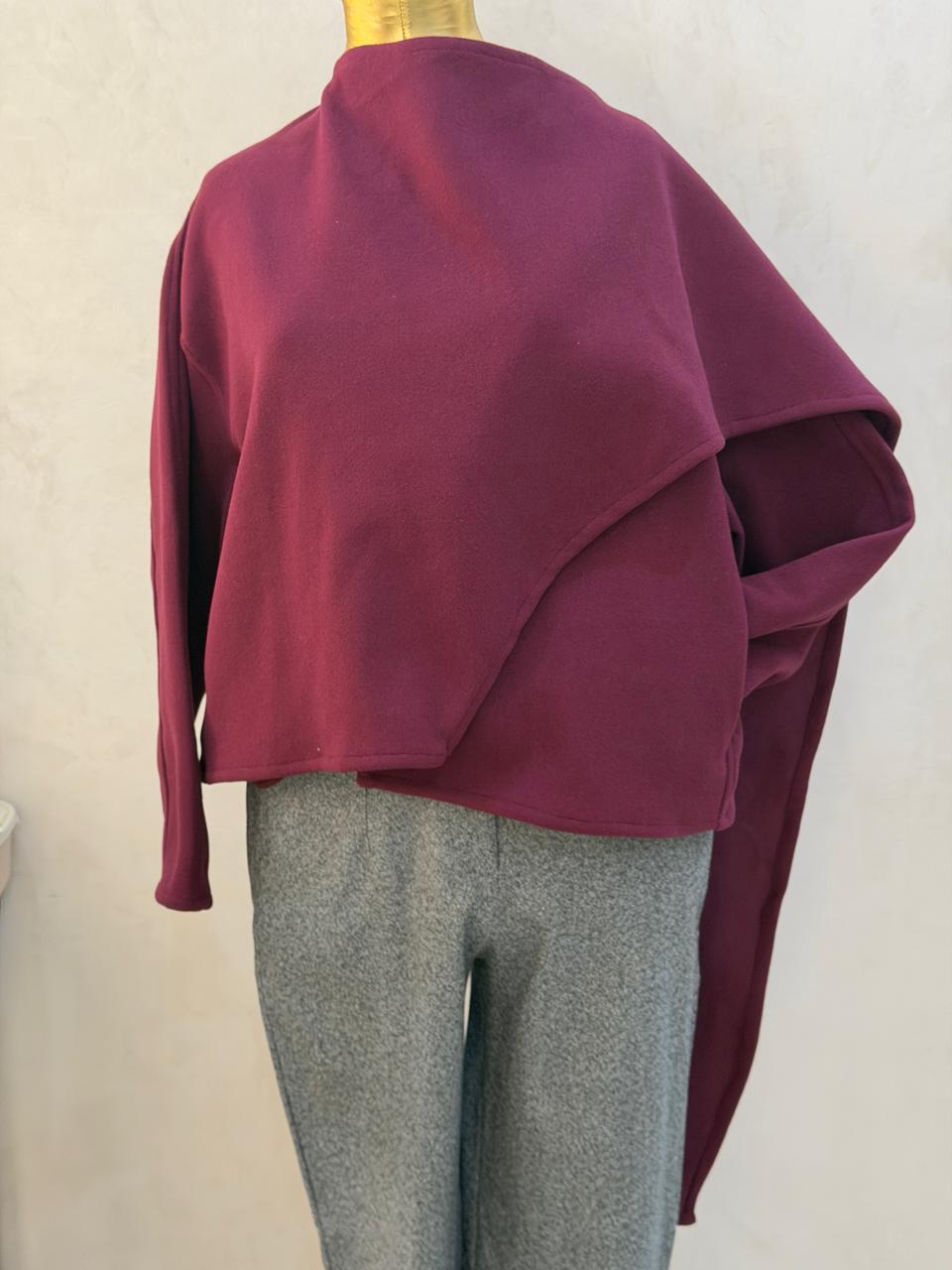 Wool Short Poncho
