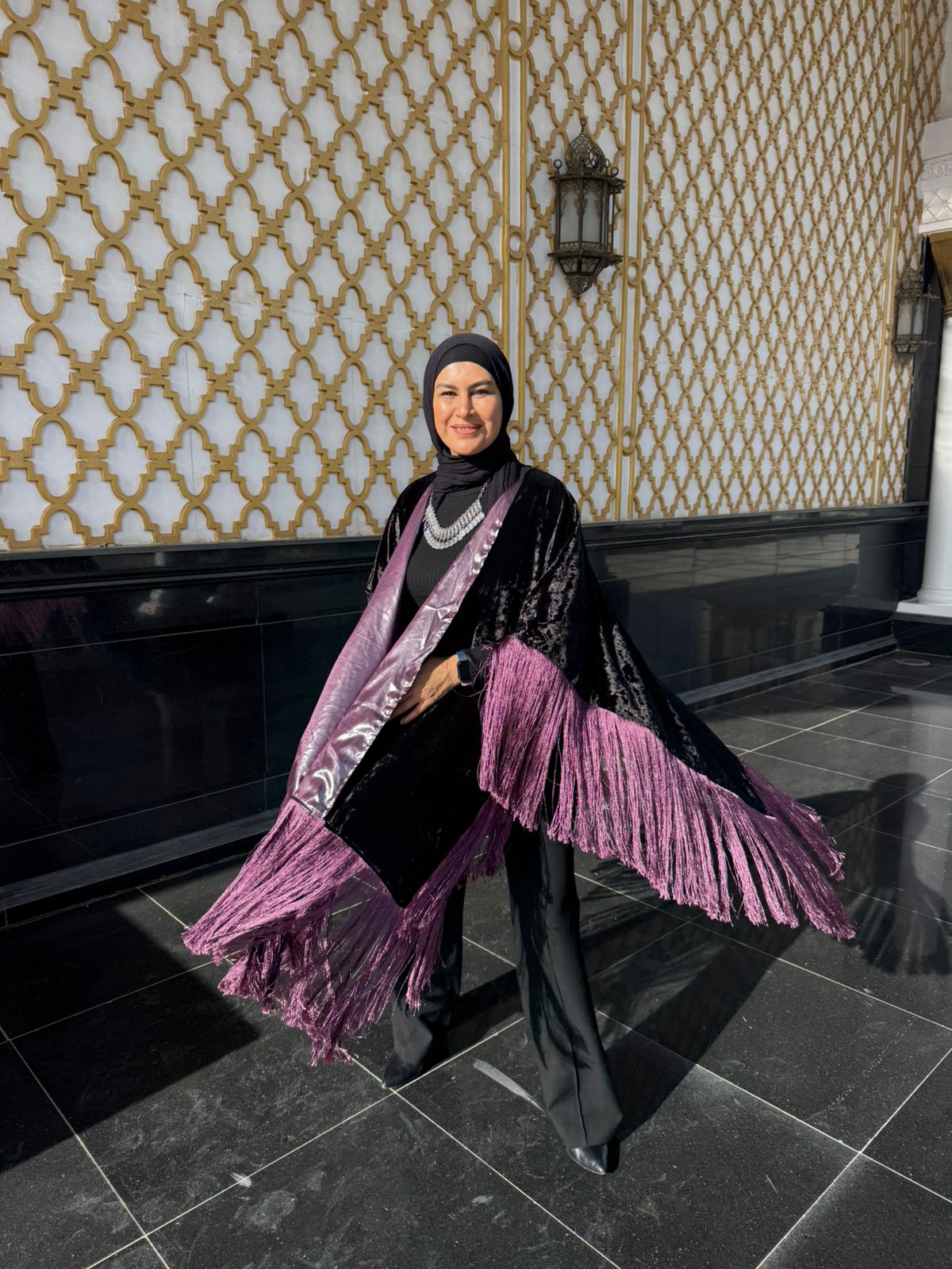 Fringed shawl