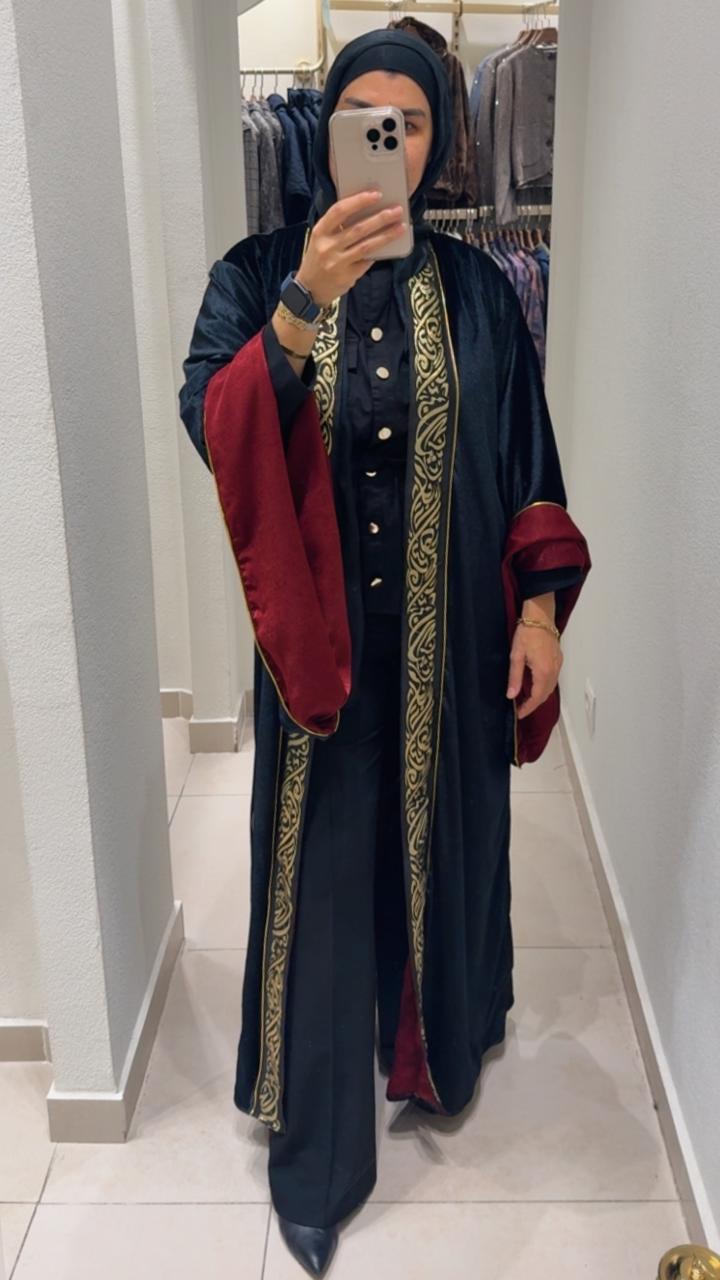 Velvet Kaftan lined with shimmer