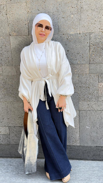 The Glow Cardigan in Silver
