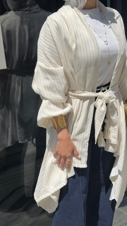 The Glow Cardigan in gold