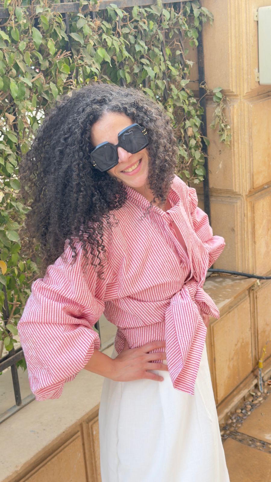 Oversized Bow-Tie Blouse