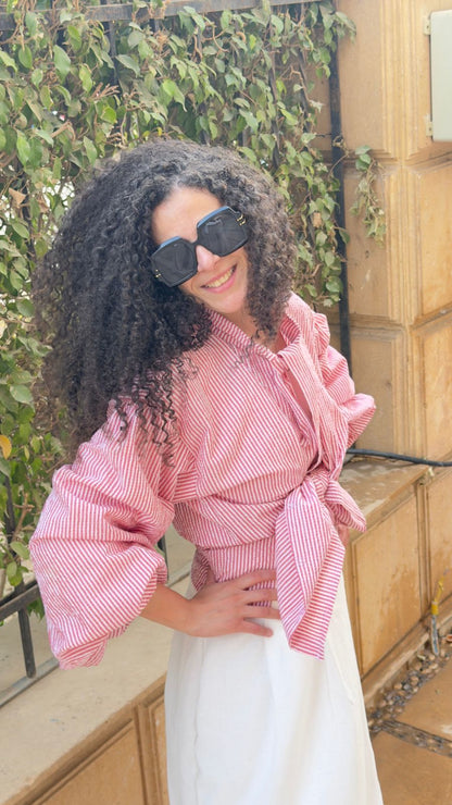 Oversized Bow-Tie Blouse
