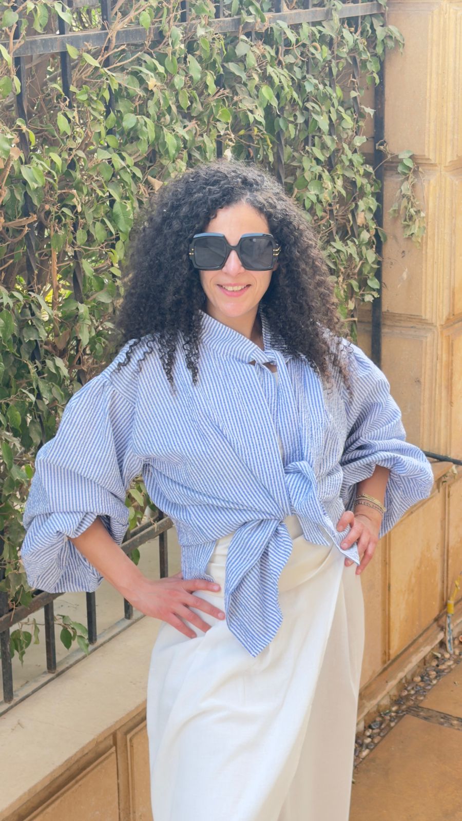 Oversized Bow-Tie Blouse