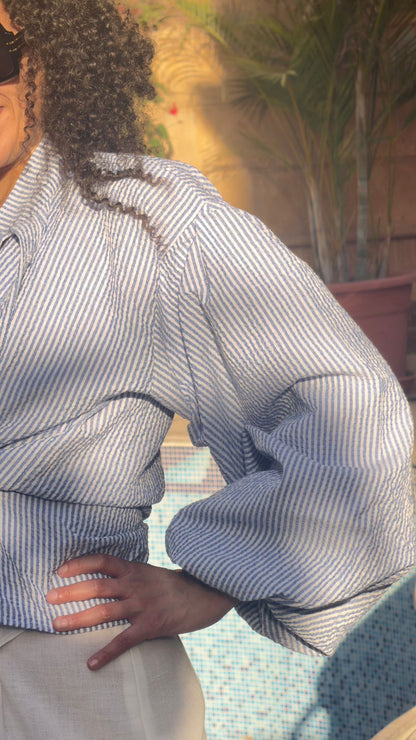 Oversized Bow-Tie Blouse