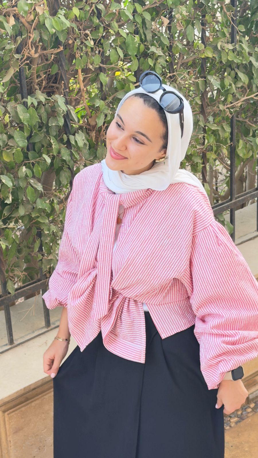 Oversized Bow-Tie Blouse