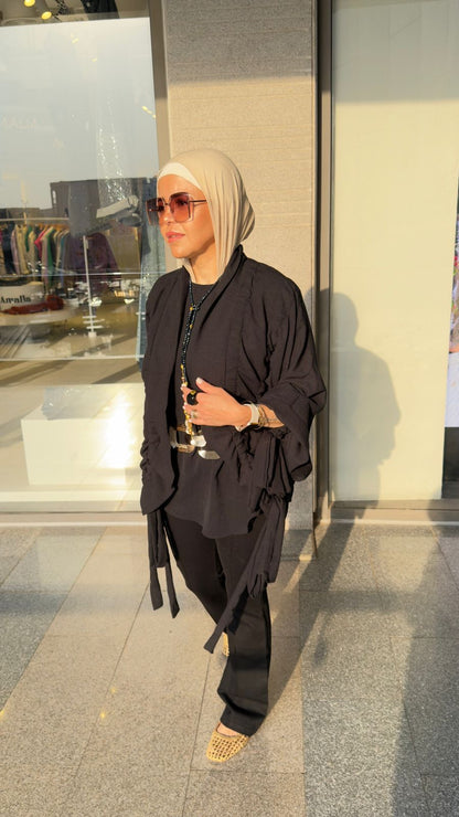 The Linen aurora kimono