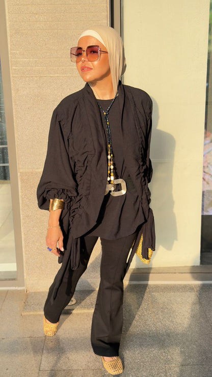 The Linen aurora kimono