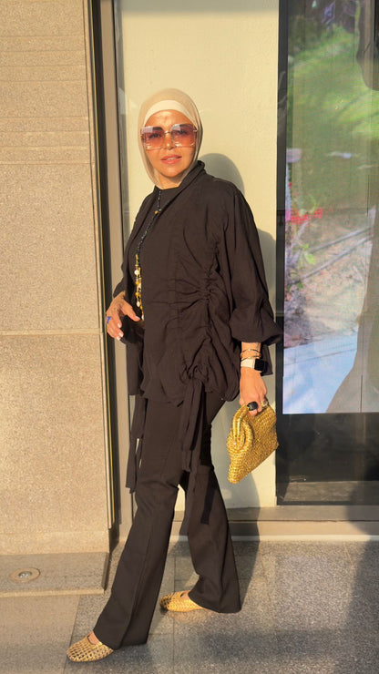 The Linen aurora kimono