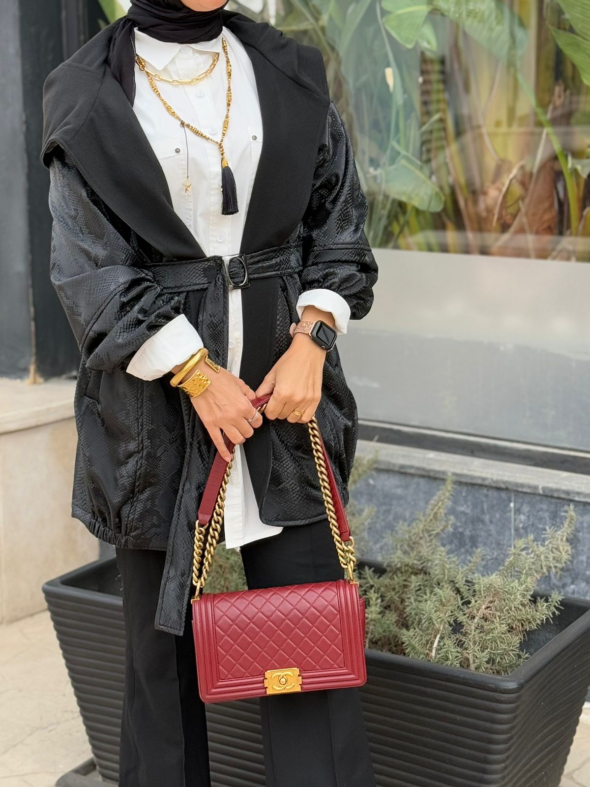 Snake leather jacket