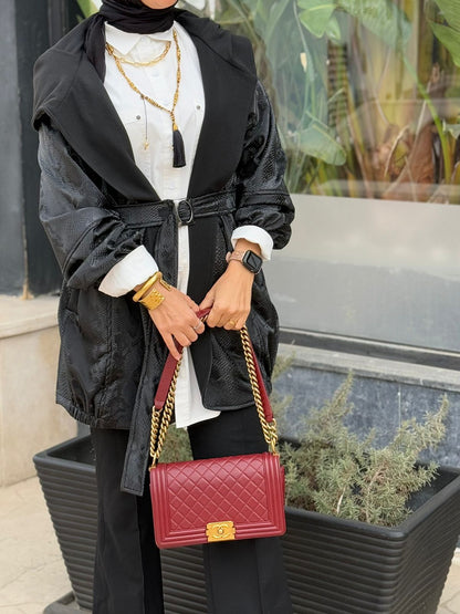 Snake leather jacket