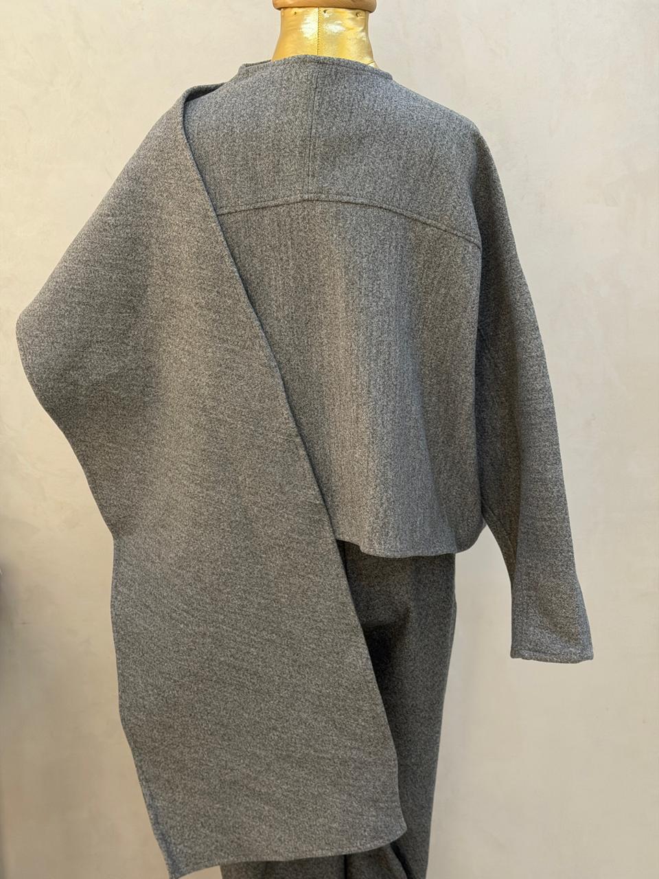 Wool Short Poncho