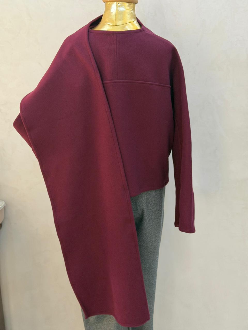 Wool Short Poncho