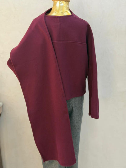 Wool Short Poncho