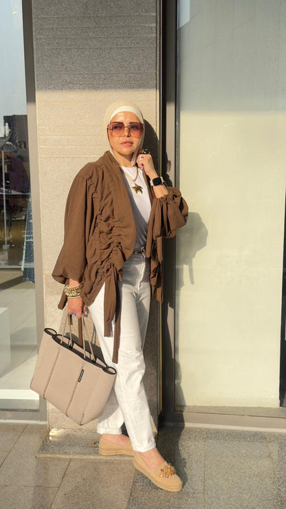 The Linen aurora kimono