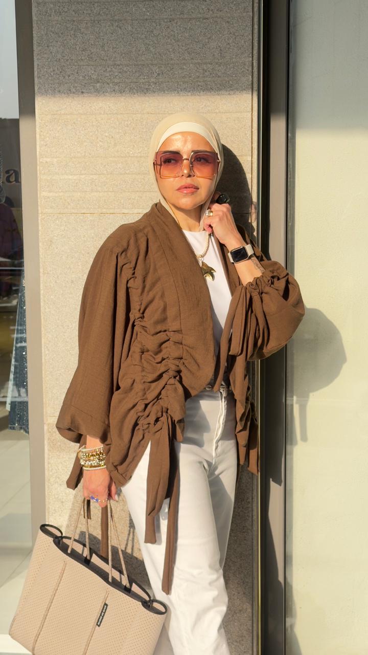 The Linen aurora kimono