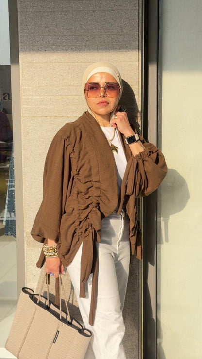 The Linen aurora kimono
