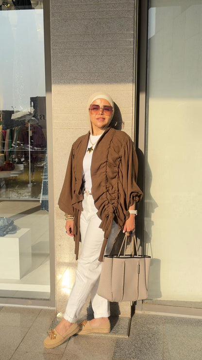 The Linen aurora kimono