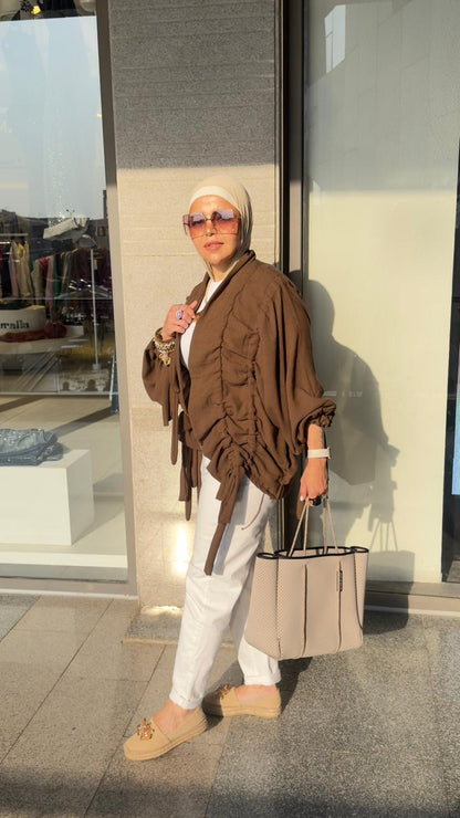 The Linen aurora kimono