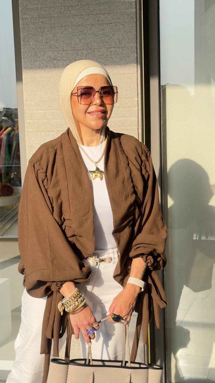 The Linen aurora kimono