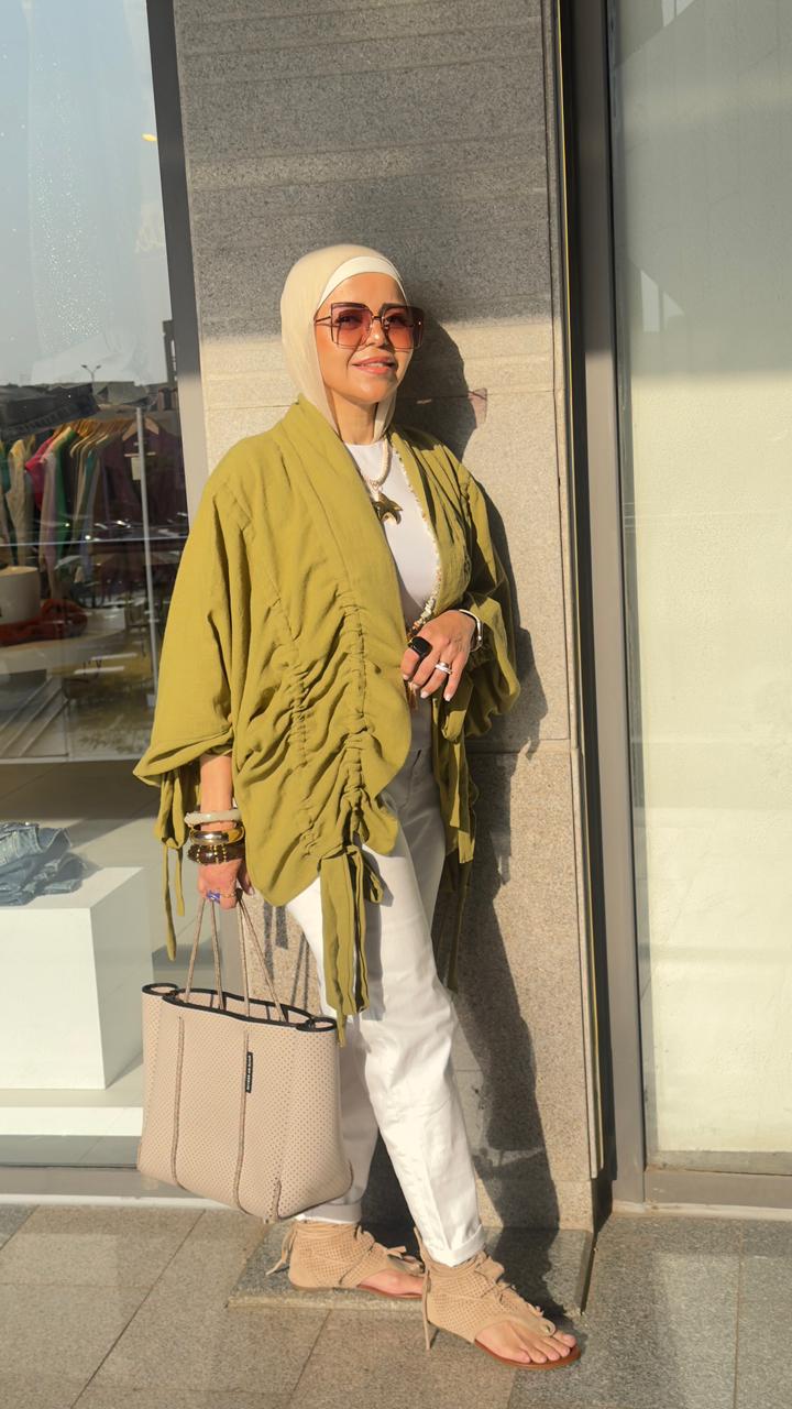 The Linen aurora kimono