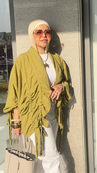 The Linen aurora kimono
