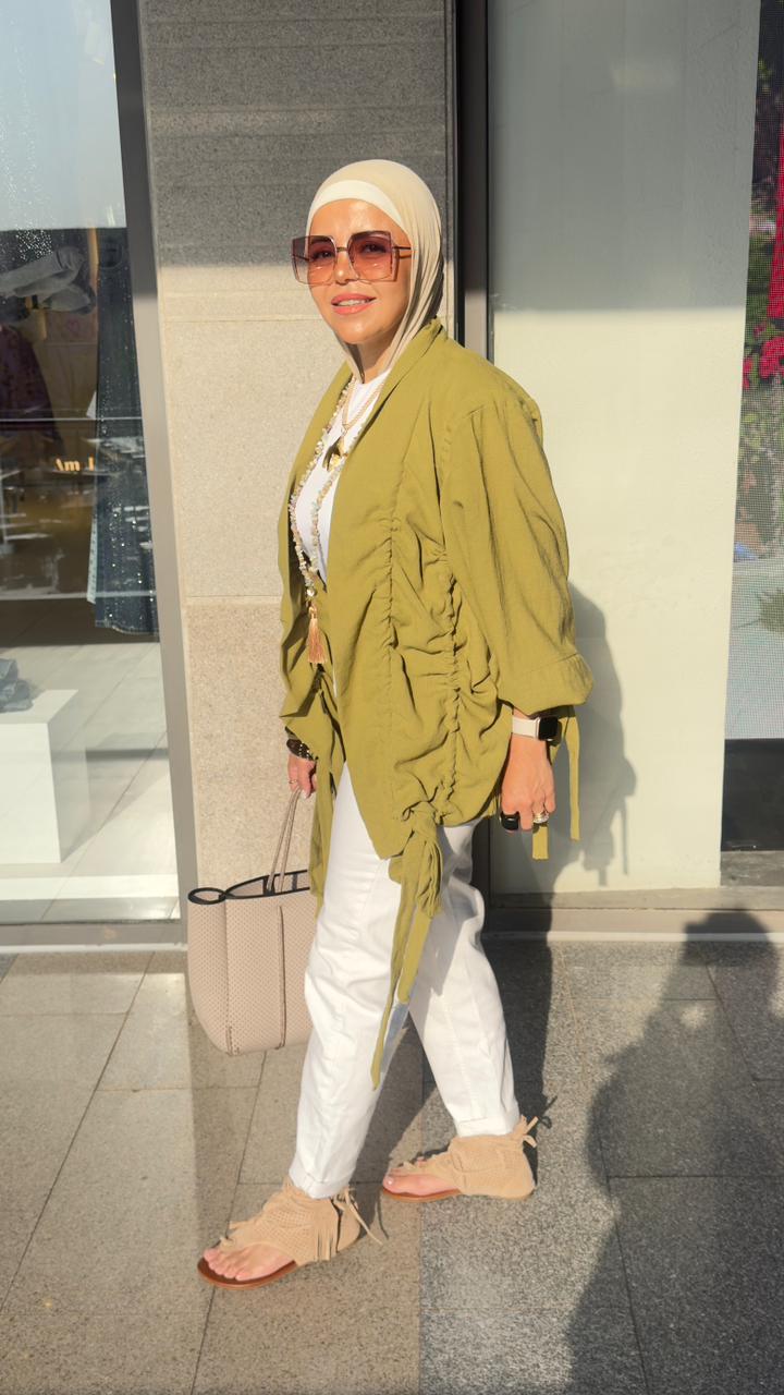 The Linen aurora kimono