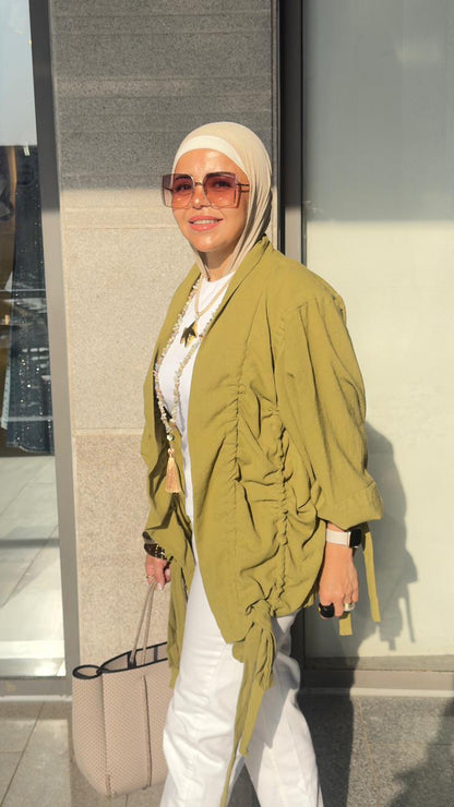 The Linen aurora kimono