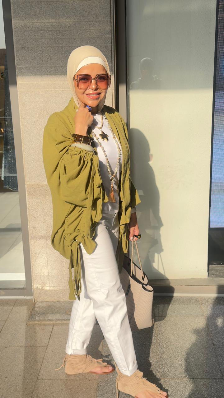 The Linen aurora kimono