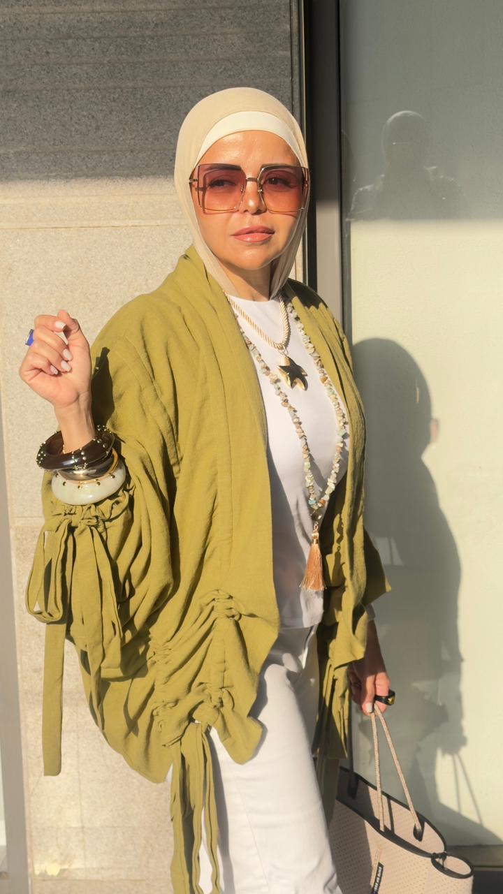 The Linen aurora kimono