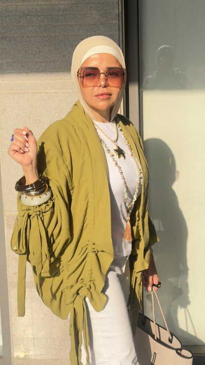 The Linen aurora kimono