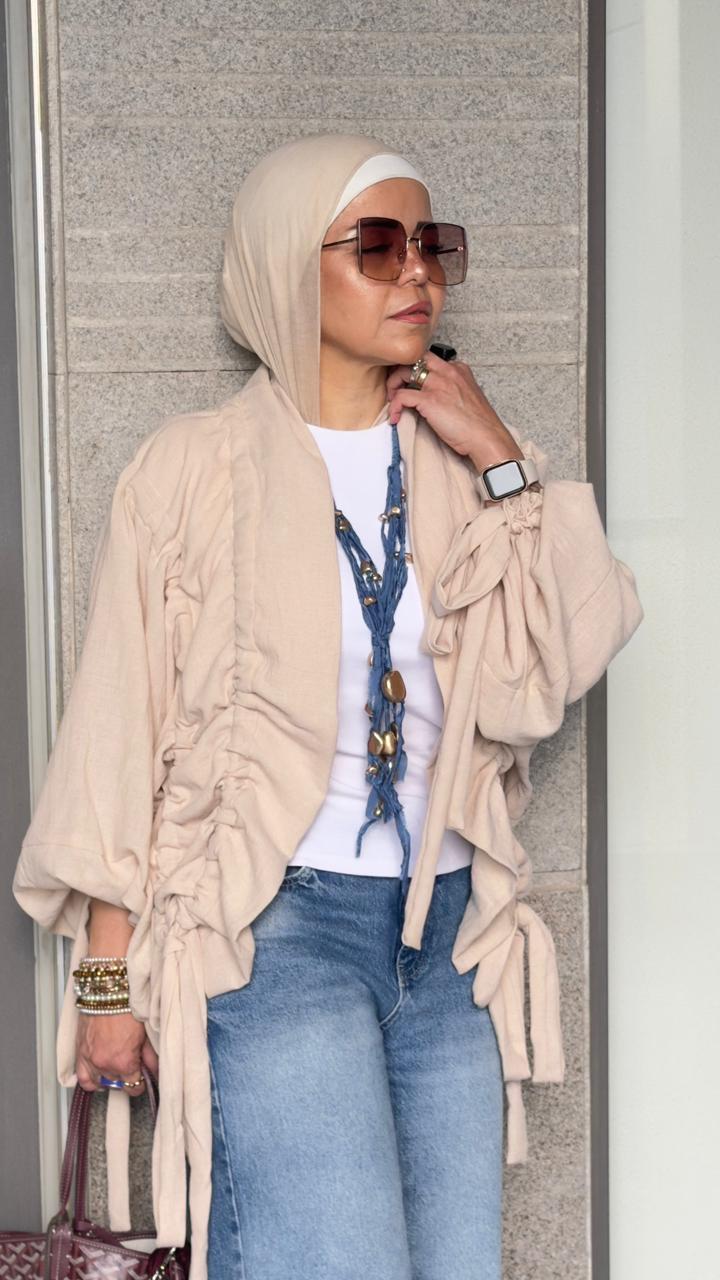 The Linen aurora kimono