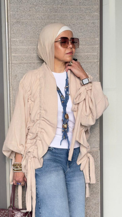 The Linen aurora kimono