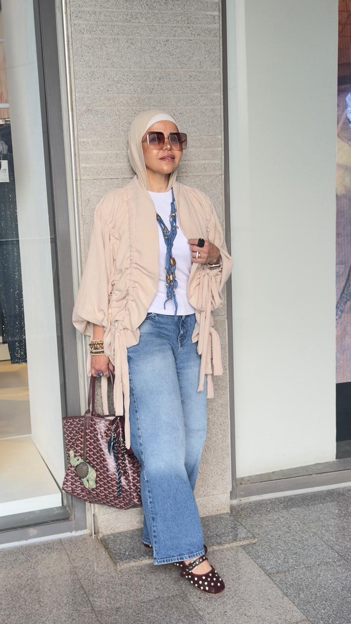 The Linen aurora kimono