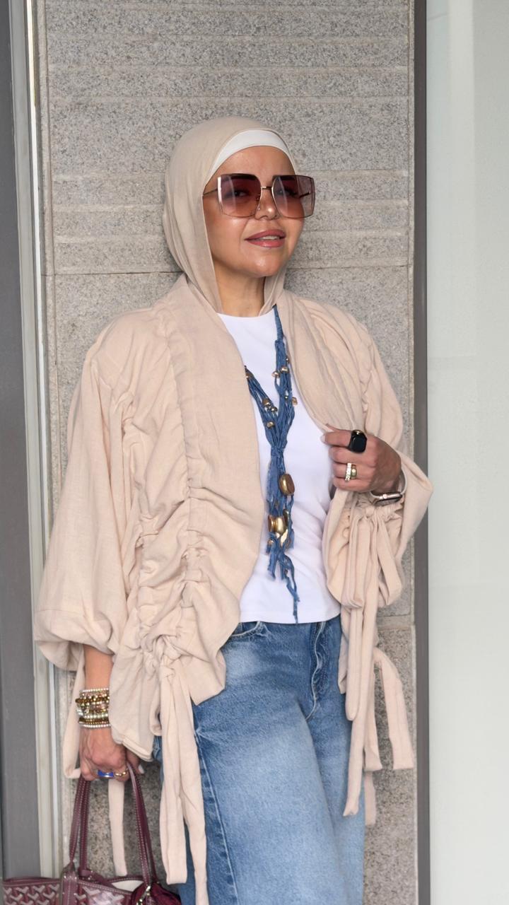 The Linen aurora kimono