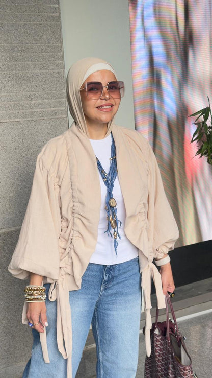 The Linen aurora kimono