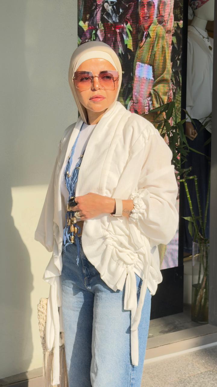 The Linen aurora kimono