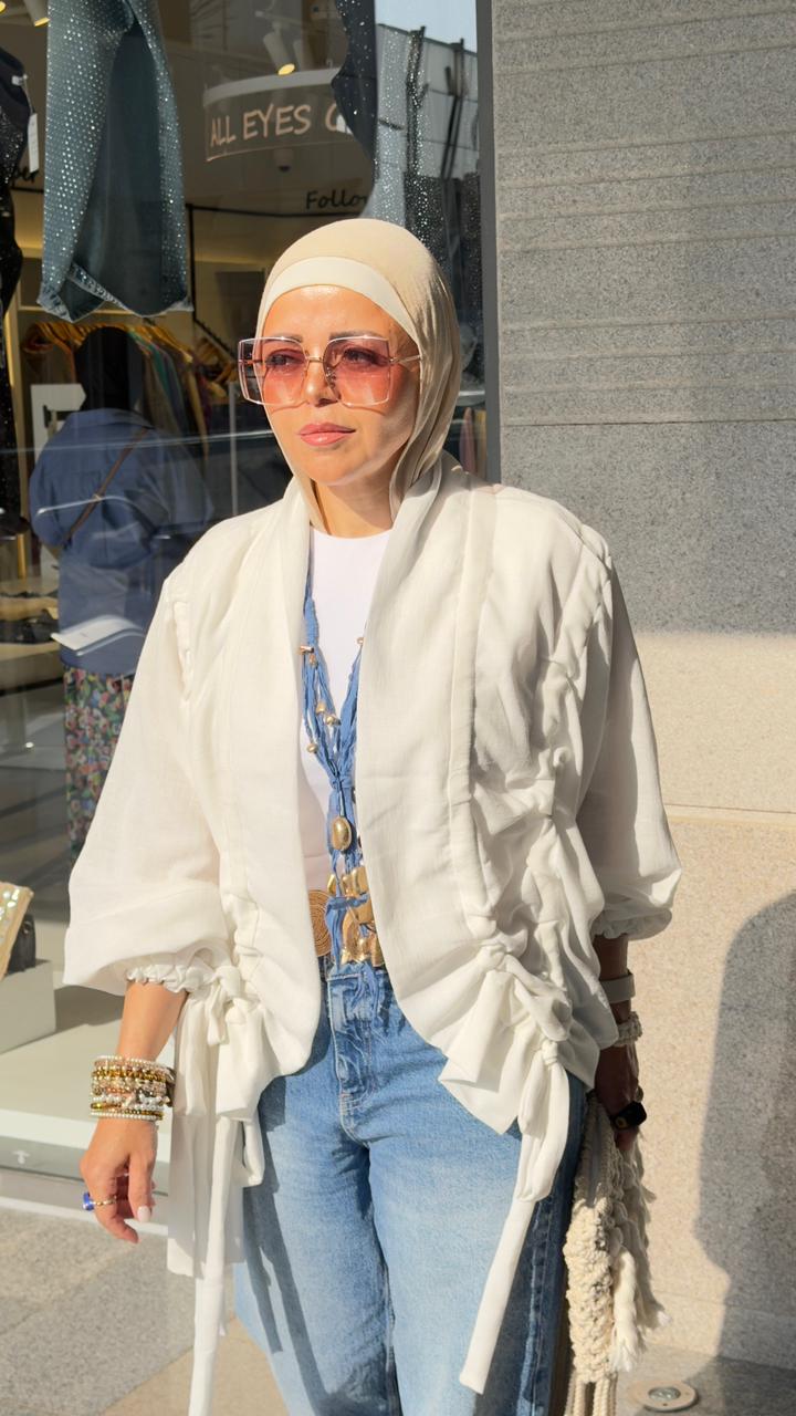 The Linen aurora kimono
