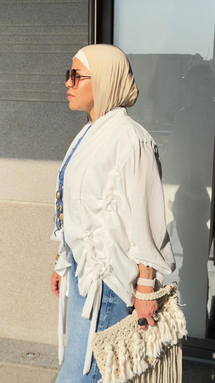The Linen aurora kimono