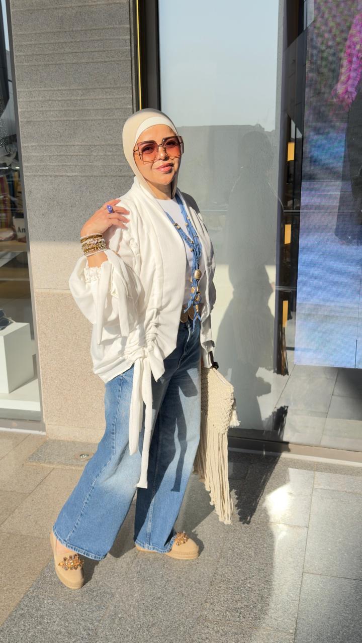 The Linen aurora kimono