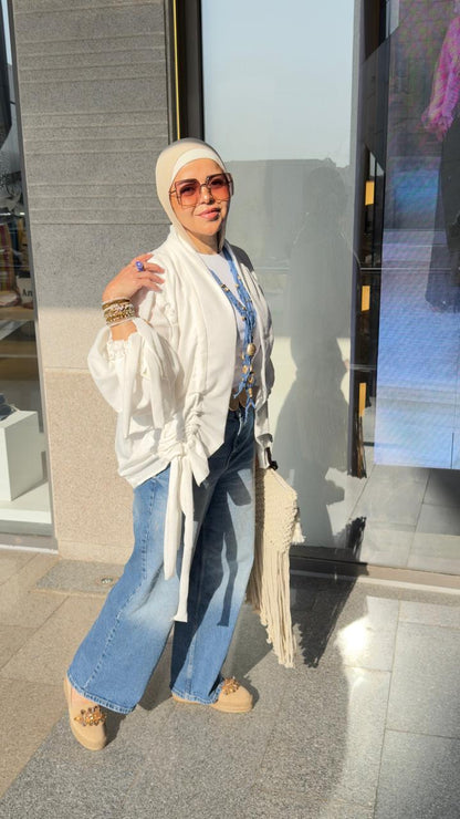 The Linen aurora kimono