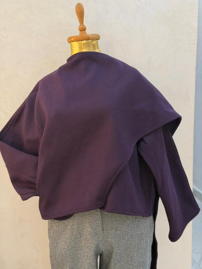 Wool Short Poncho