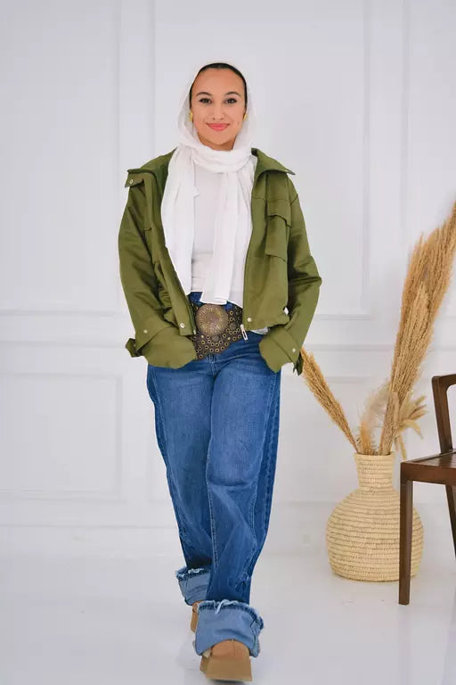 2 pocket jacket in olive