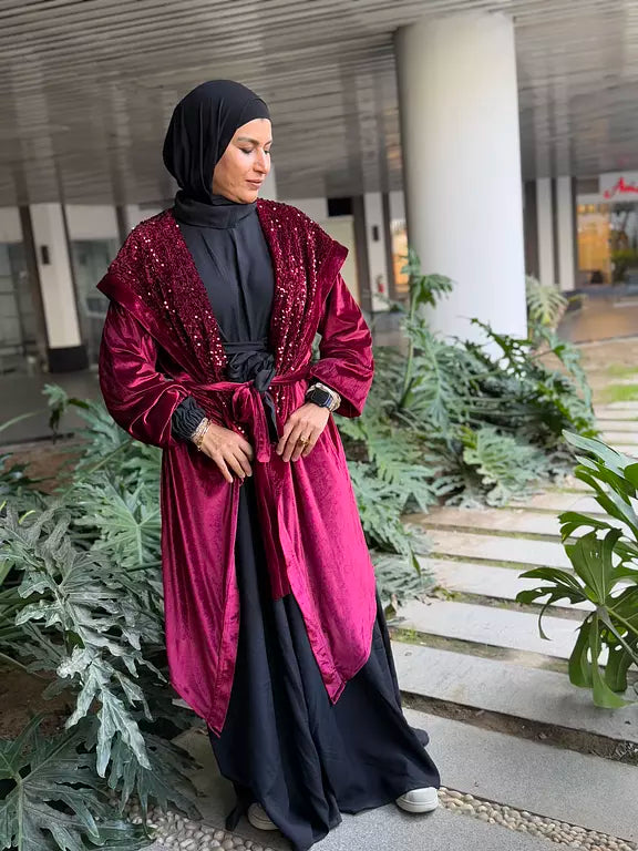 Burgundy sequin