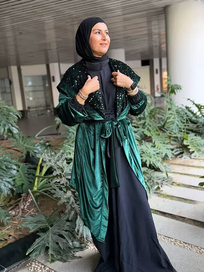 Green emerald sequin