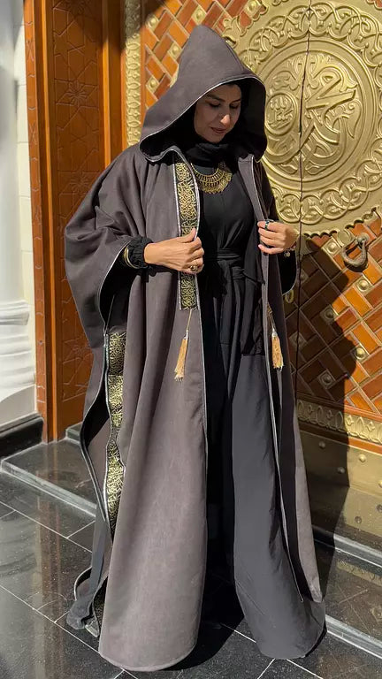 Grey suede kaftan
