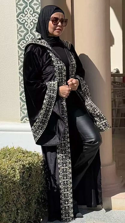 Morocon kaftan in black